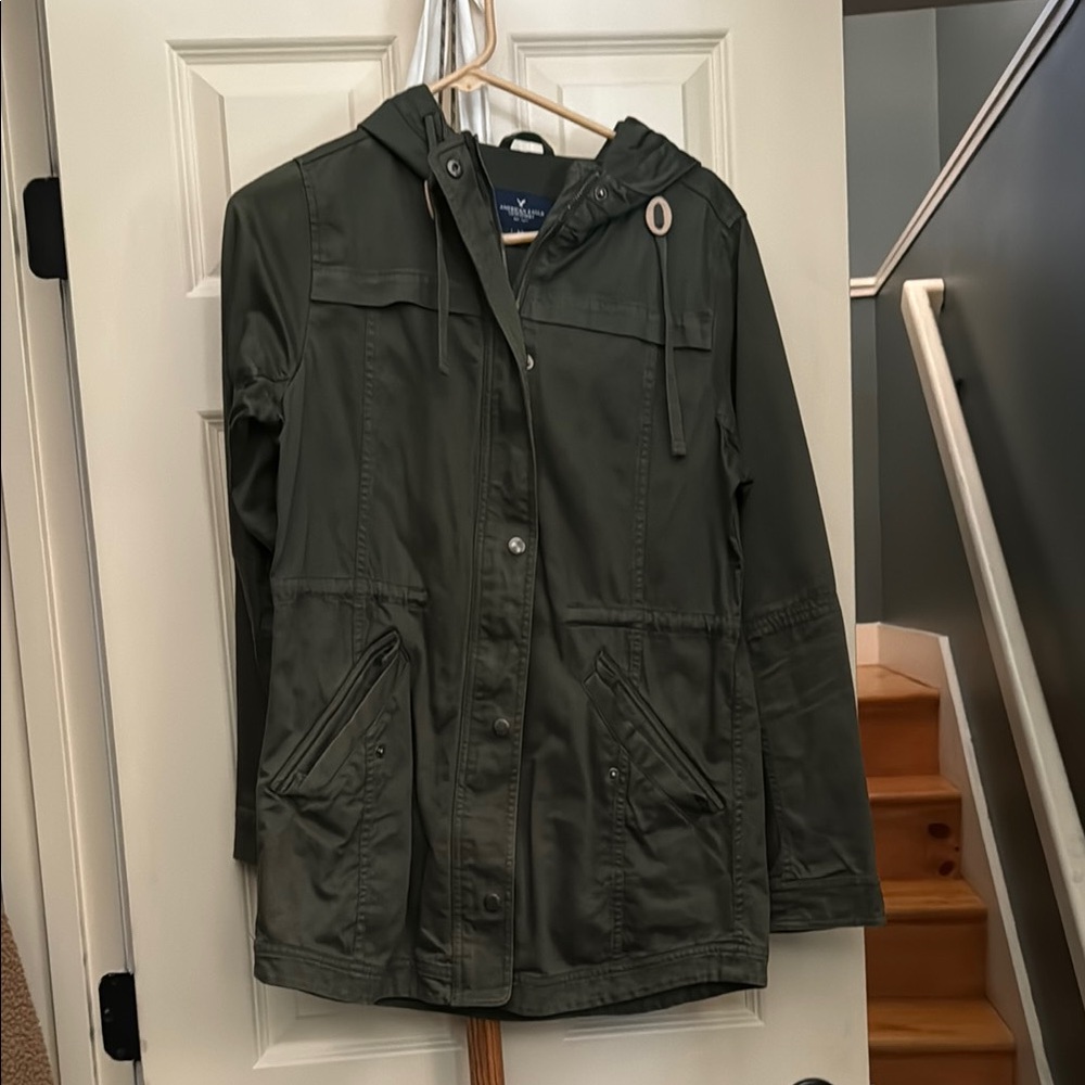 American Eagle Outfitters Green Utility Jacket Functional Style